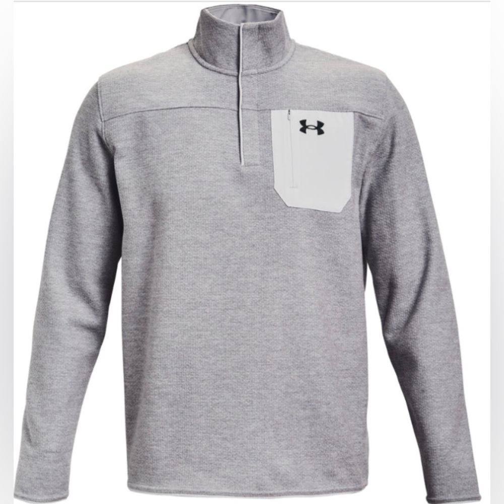 NWOT Men’s Under Armour Long Sleeve Sweater 
ColdGear Size Large Color; Grey